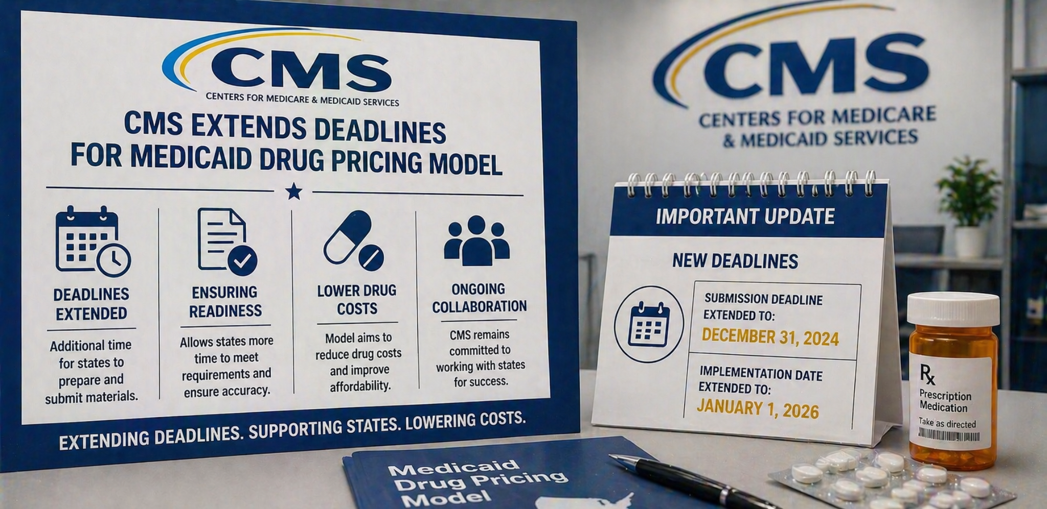 CMS extends deadlines for Medicaid drug pricing model