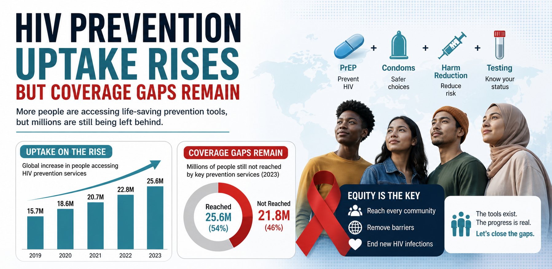HIV Prevention Uptake Rises but Coverage Gaps Remain