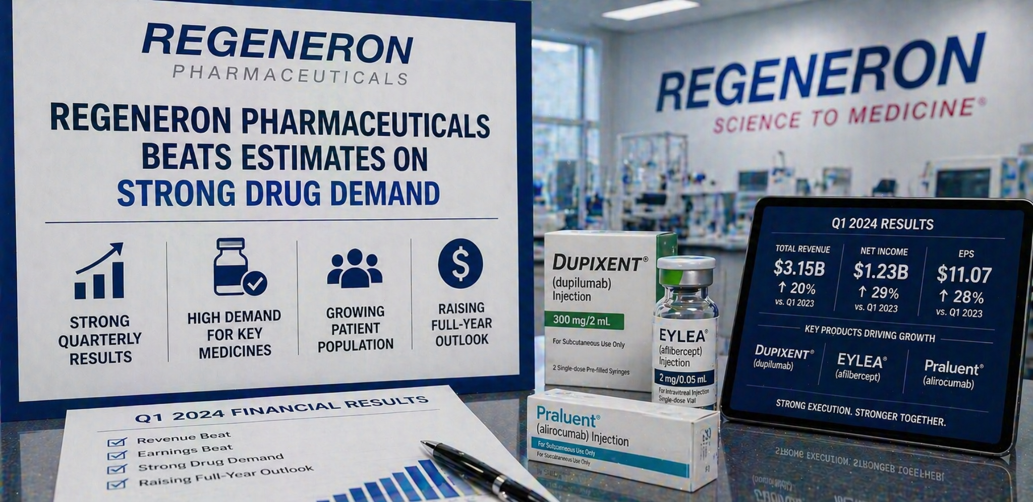 Regeneron Pharmaceuticals beats estimates on strong drug demand