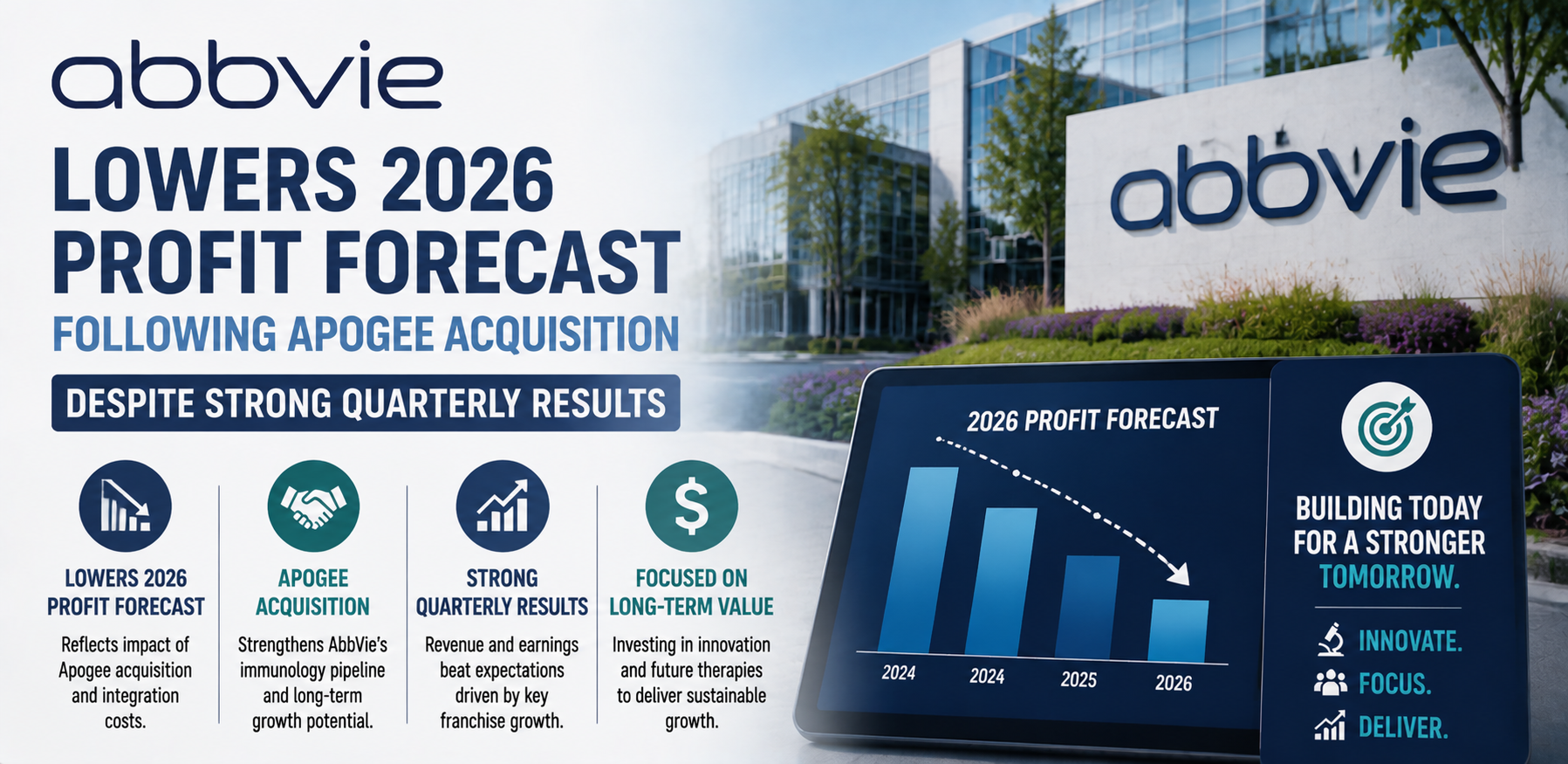AbbVie Lowers 2026 Profit Forecast Following Apogee Acquisition Despite Strong Quarterly Results