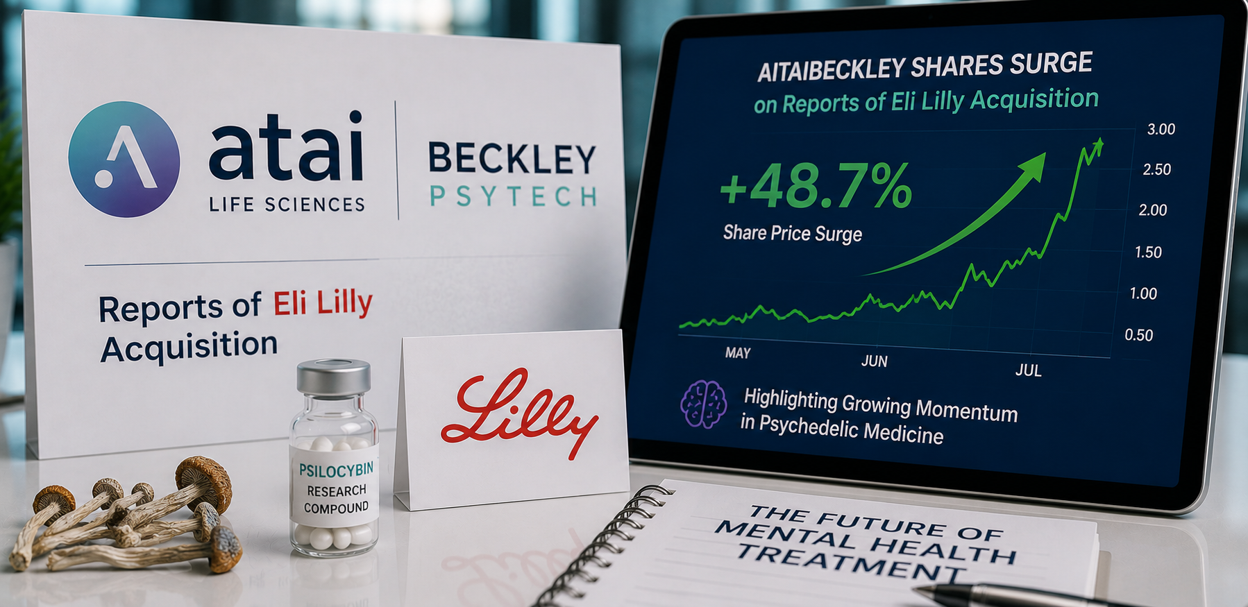 AtaiBeckley Shares Surge on Reports of Eli Lilly Acquisition, Highlighting Growing Momentum in Psychedelic Medicine