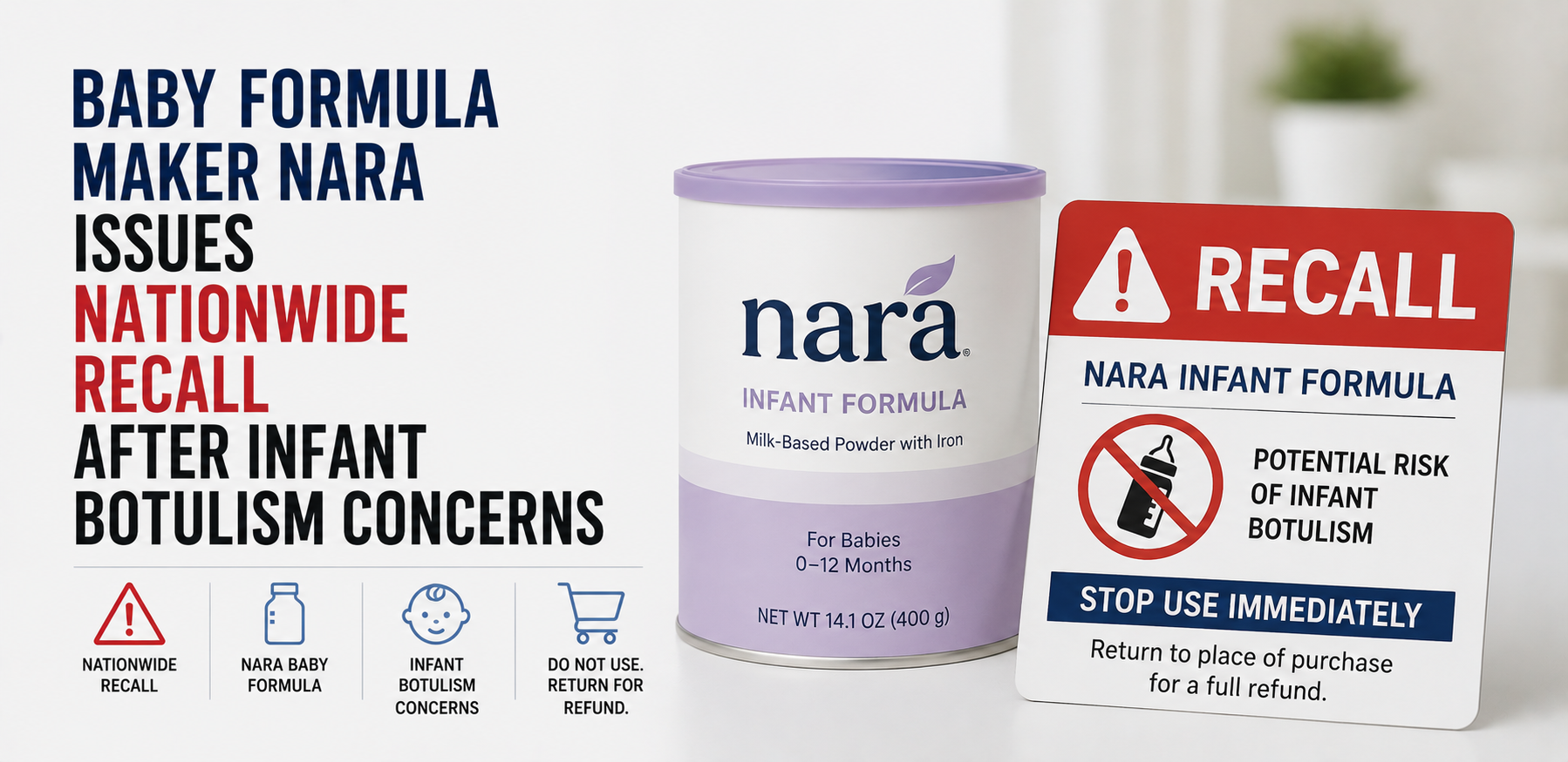 Baby Formula Maker Nara Issues Nationwide Recall After Infant Botulism Concerns