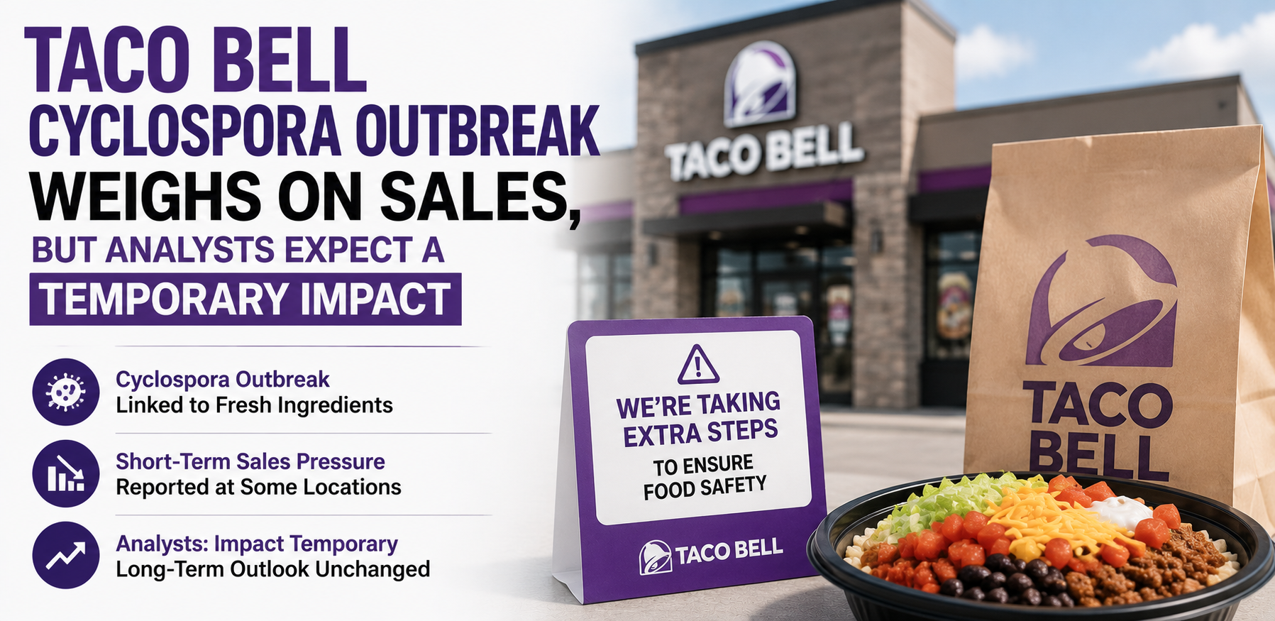 Taco Bell Cyclospora Outbreak Weighs on Sales, but Analysts Expect a Temporary Impact