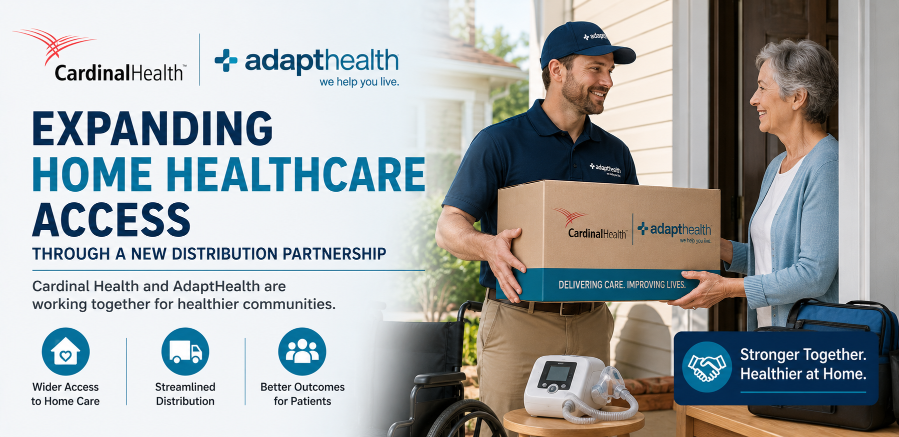Cardinal Health and AdaptHealth Expand Home Healthcare Access Through New Distribution Partnership