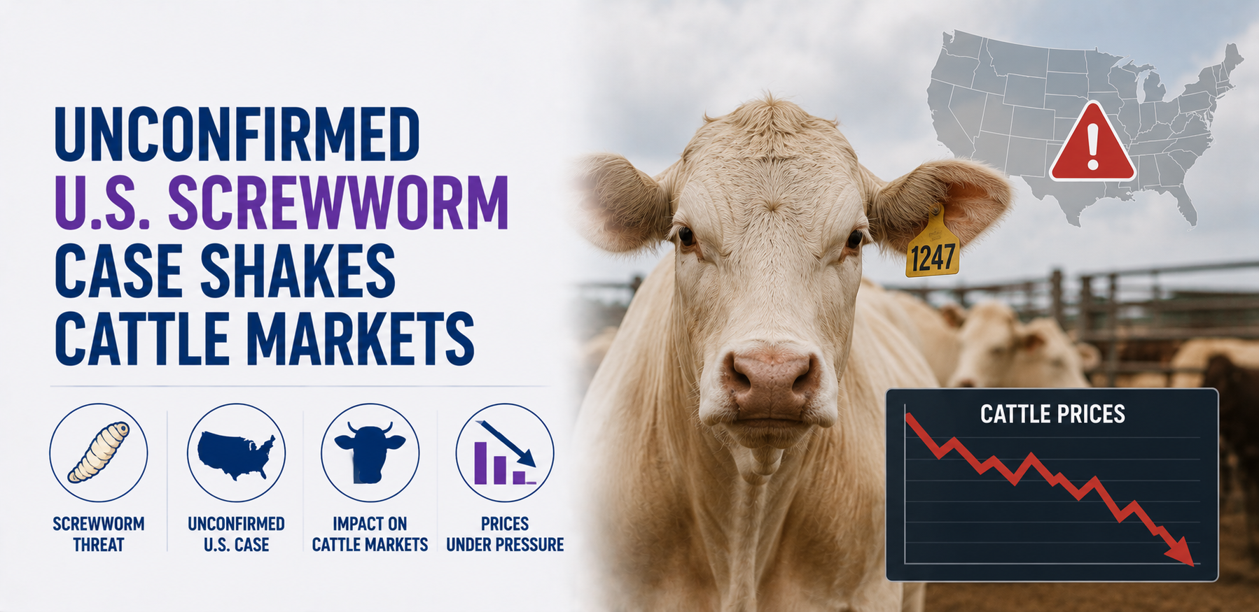 Unconfirmed U.S. Screwworm Case Shakes Cattle Markets