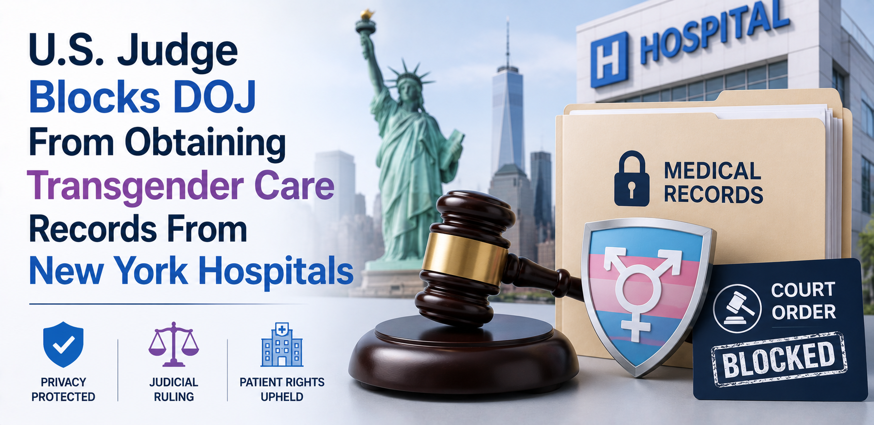 U.S. Judge Blocks DOJ From Obtaining Transgender Care Records From New York Hospitals