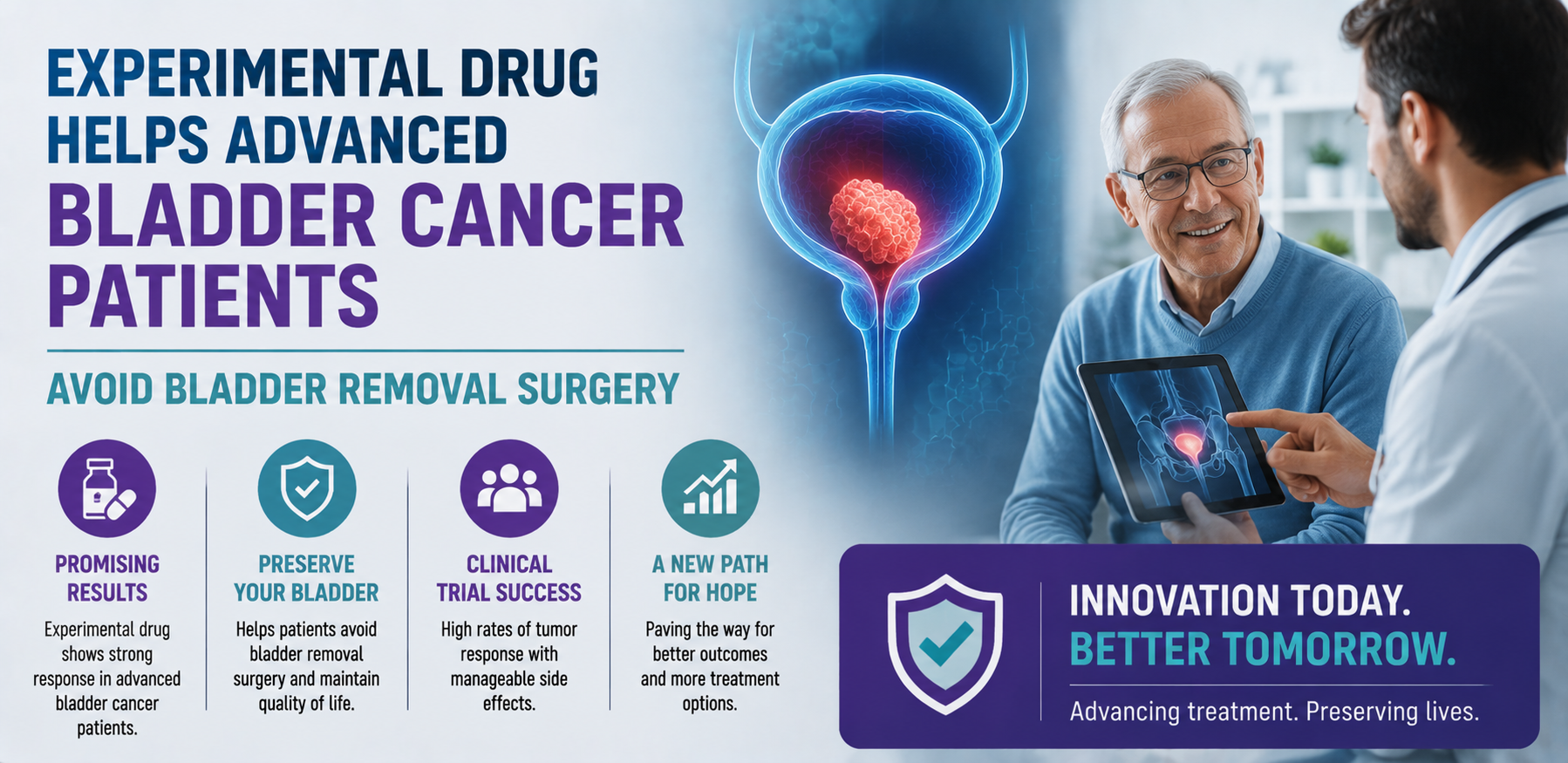 Experimental Drug Helps Advanced Bladder Cancer Patients Avoid Bladder Removal Surgery
