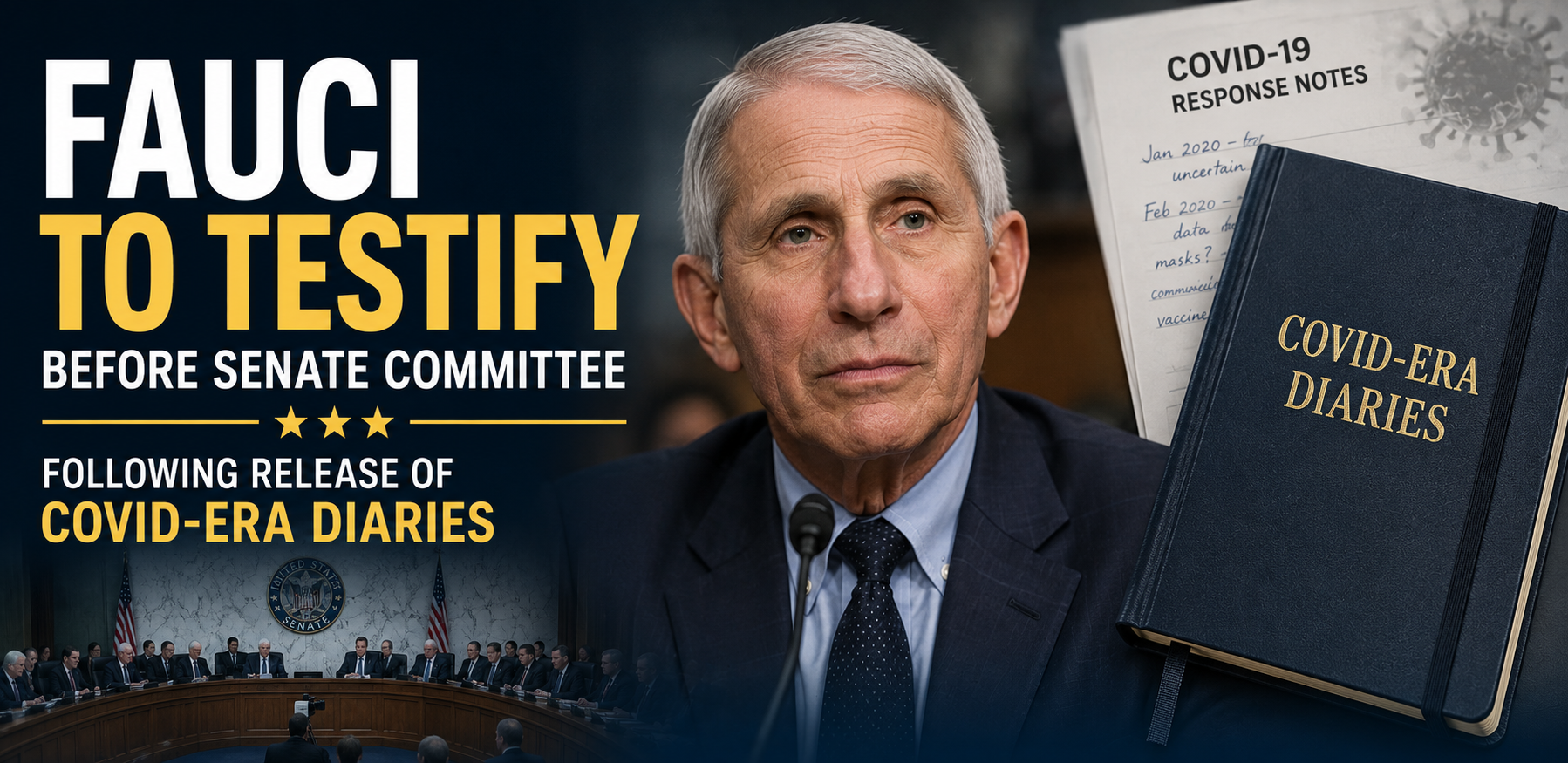 Fauci to Testify Before Senate Committee Following Release of COVID-Era Diaries