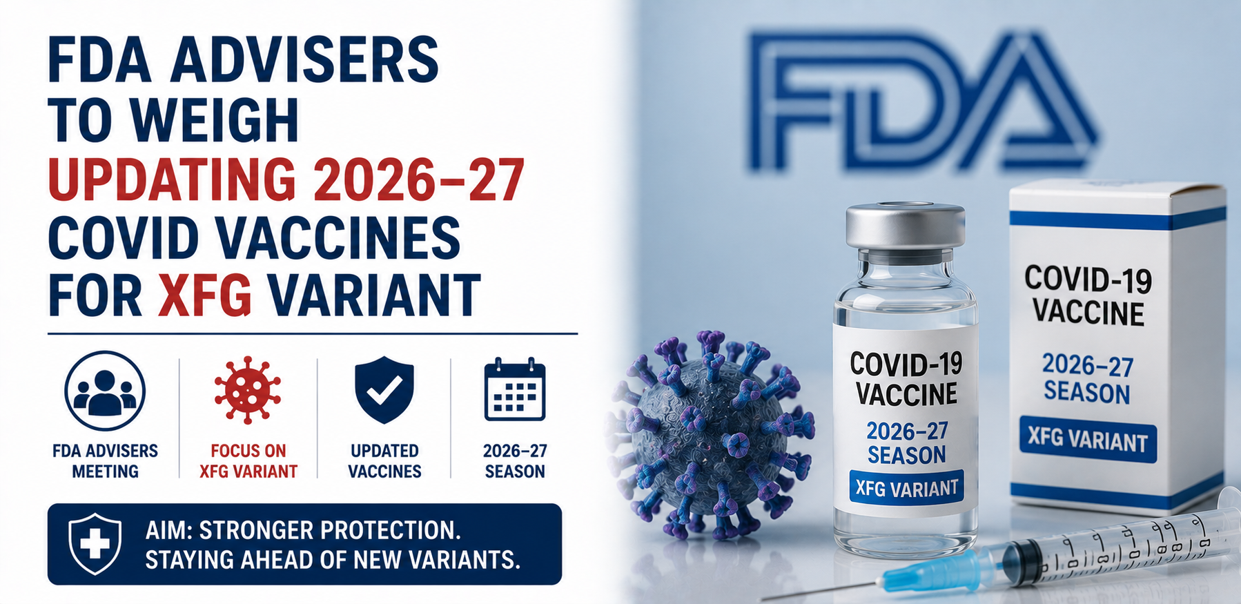 FDA Advisers to Weigh Updating 2026–27 COVID Vaccines for XFG Variant