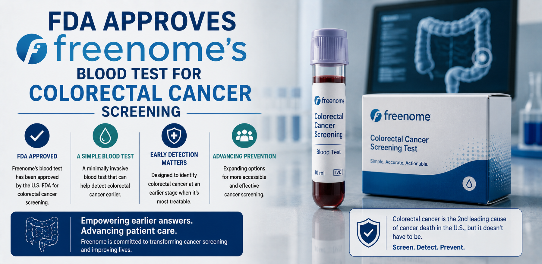 FDA Approves Freenome's Blood Test for Colorectal Cancer Screening