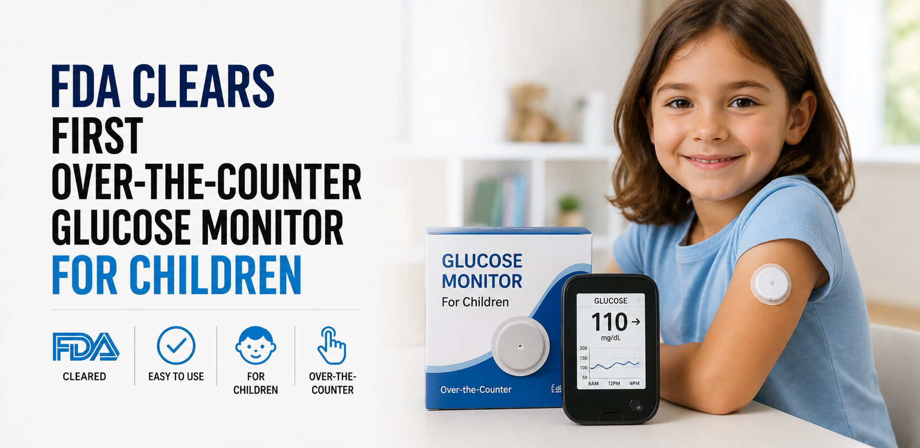 FDA Clears First Over-the-Counter Glucose Monitor for Children