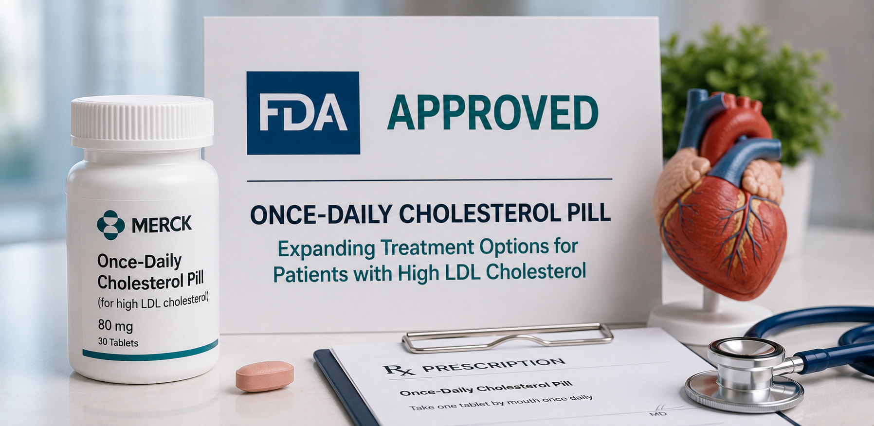 FDA Approves Merck's Once-Daily Cholesterol Pill, Expanding Treatment Options for Patients with High LDL