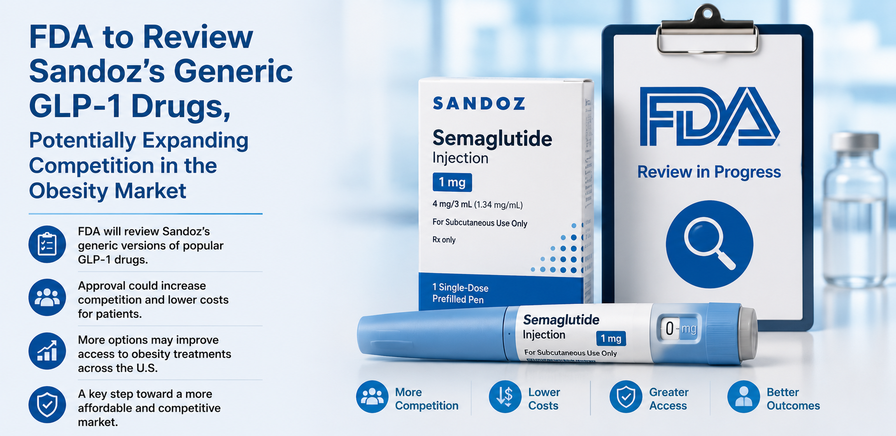 FDA to Review Sandoz's Generic GLP-1 Drugs, Potentially Expanding Competition in the Obesity Market