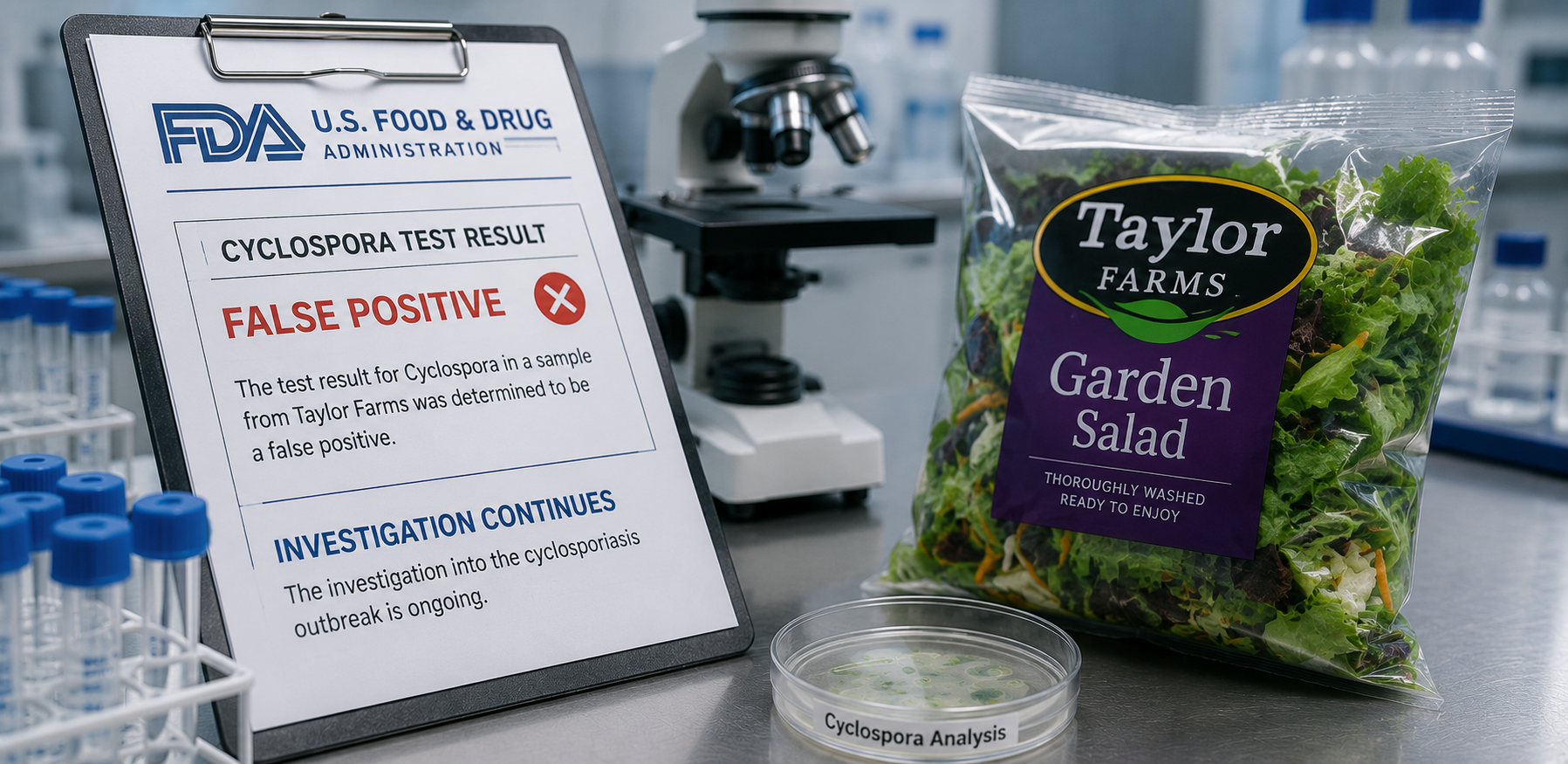FDA Says Taylor Farms Cyclospora Test Was a False Positive, but Investigation Continues