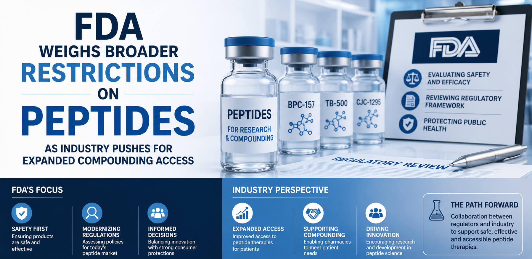 FDA Weighs Broader Restrictions on Peptides as Industry Pushes for Expanded Compounding Access