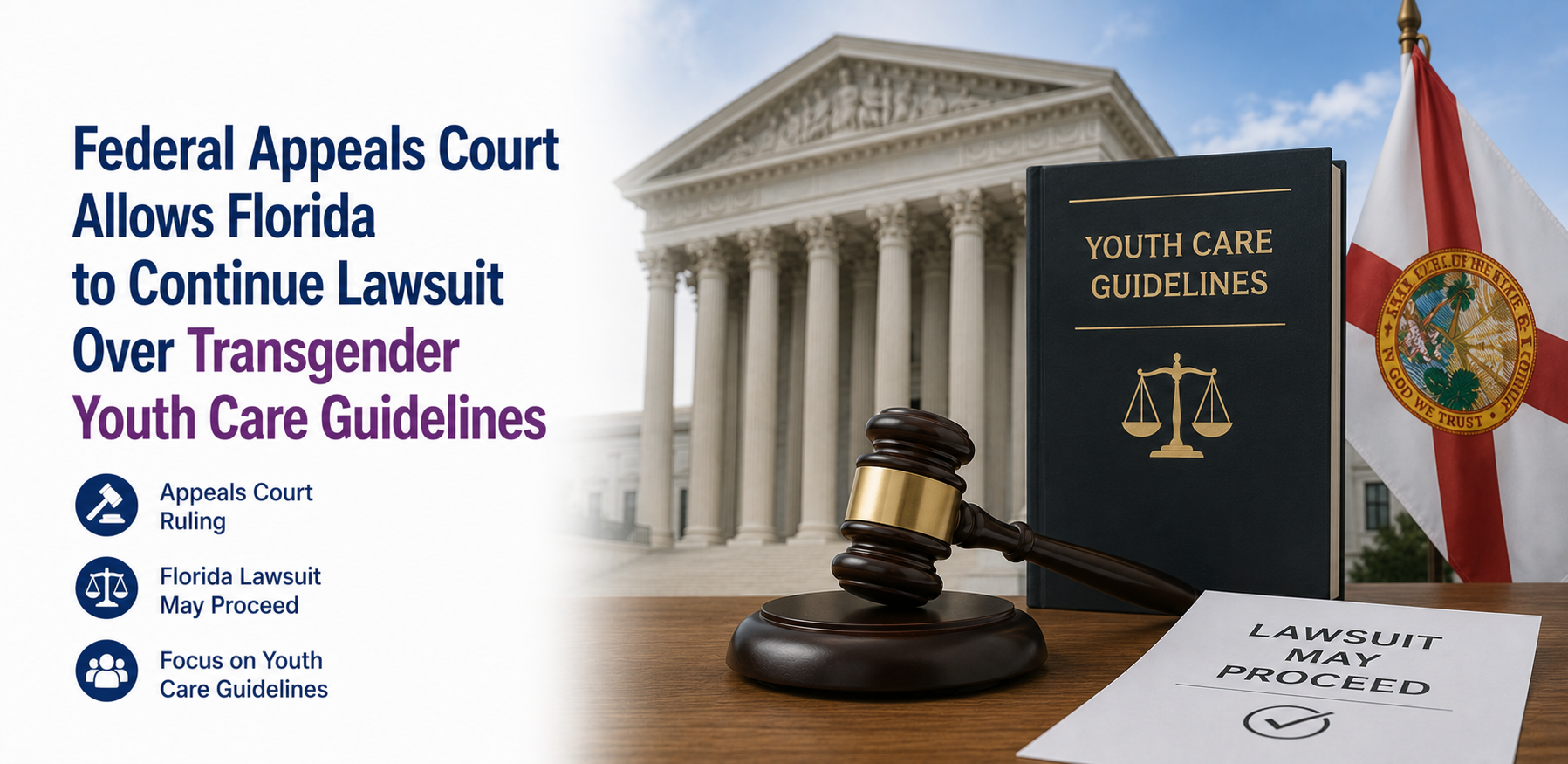 Federal Appeals Court Allows Florida to Continue Lawsuit Over Transgender Youth Care Guidelines