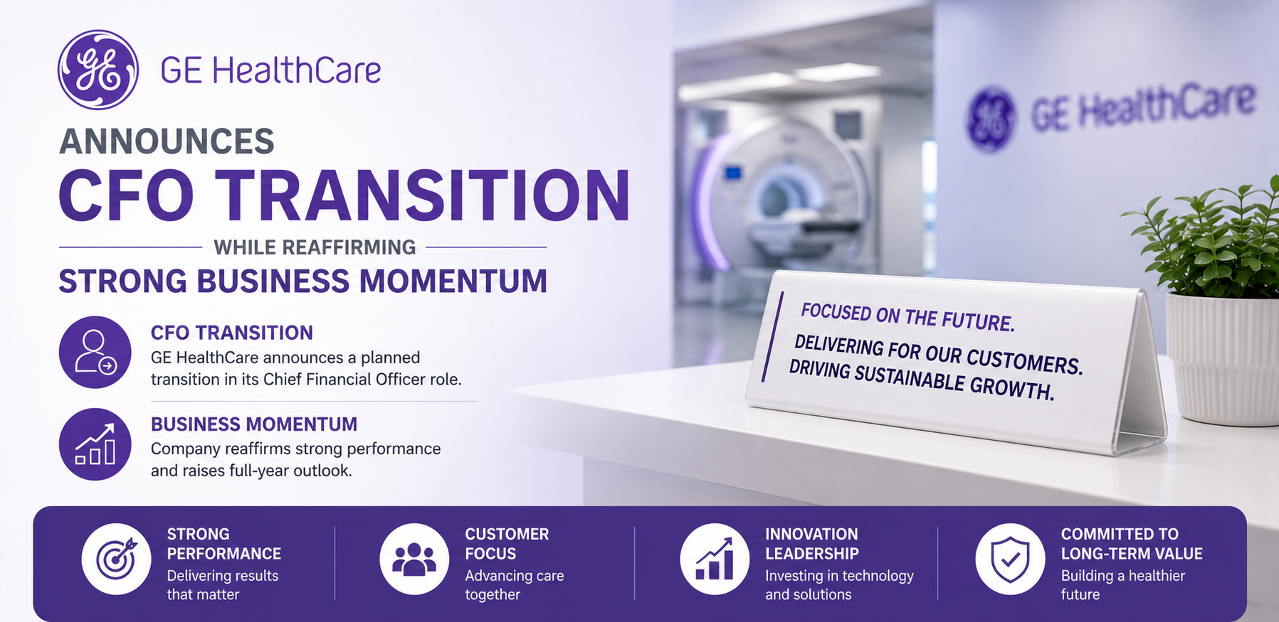 GE HealthCare Announces CFO Transition While Reaffirming Strong Business Momentum