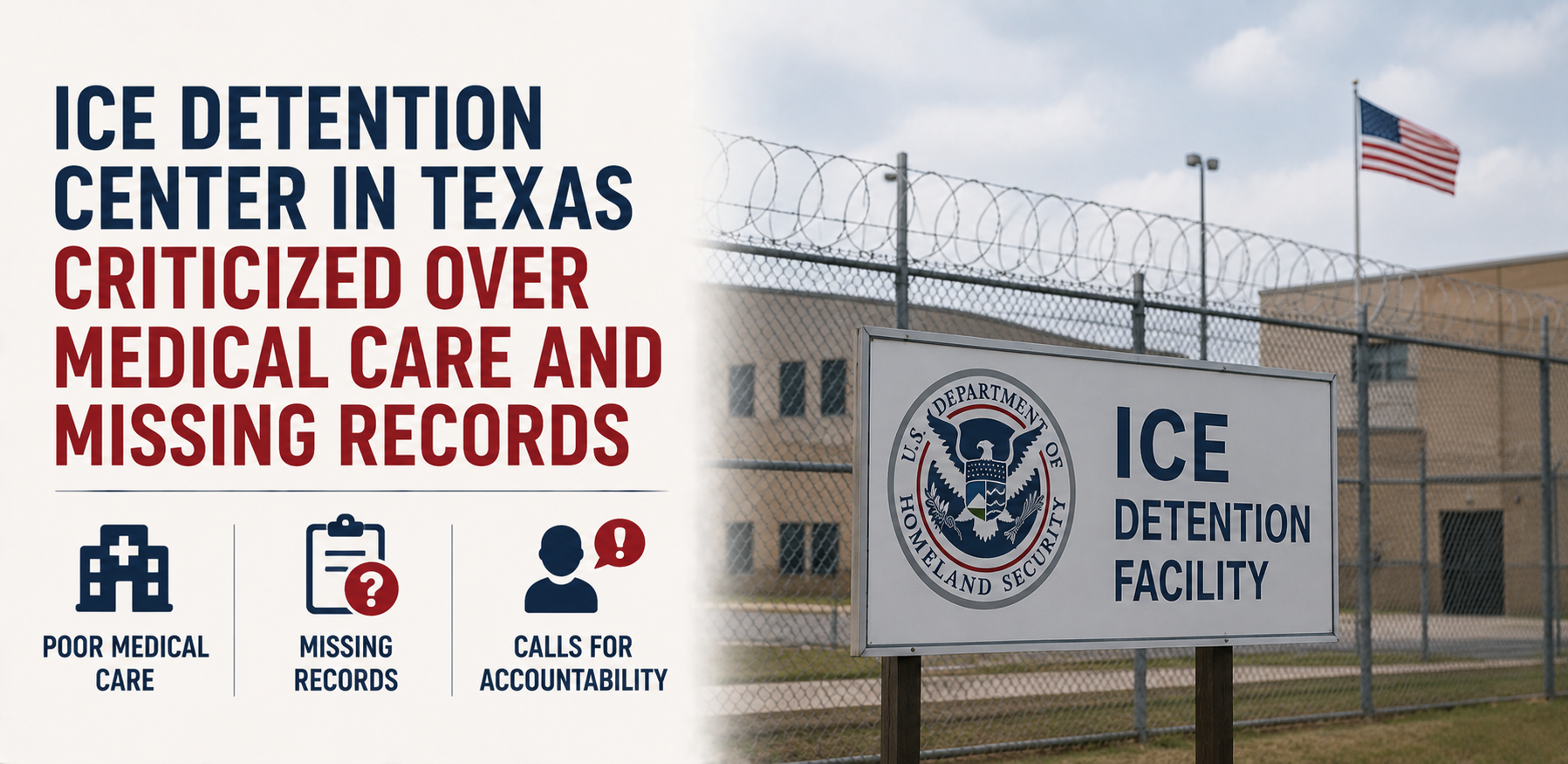 ICE Detention Center in Texas Criticized Over Medical Care and Missing Records