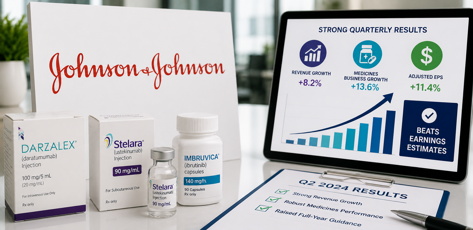 Johnson & Johnson Beats Quarterly Earnings Estimates as Medicines Business Drives Strong Growth
