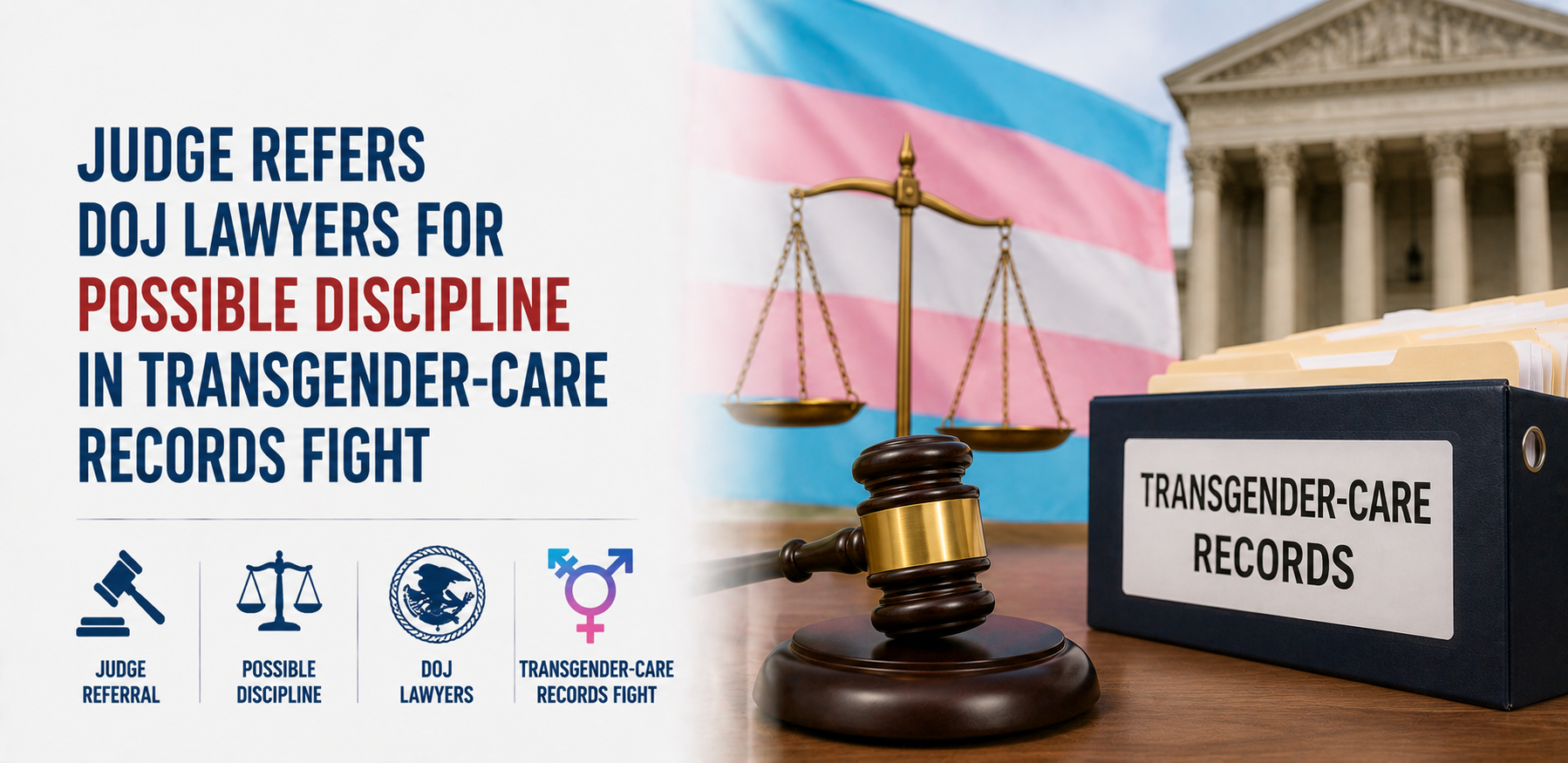 Judge Refers DOJ Lawyers for Possible Discipline in Transgender-Care Records Fight