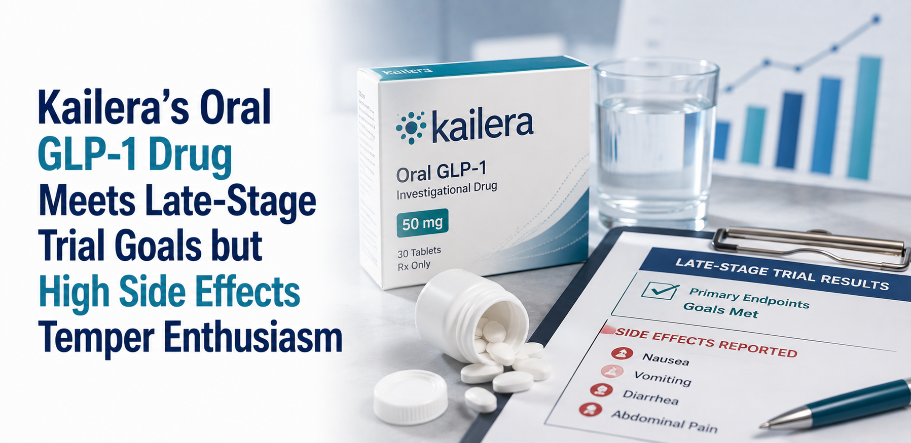 Kailera's Oral GLP-1 Drug Meets Late-Stage Trial Goals but High Side Effects Temper Enthusiasm