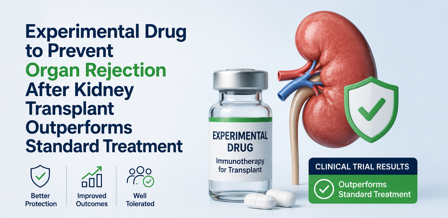 Experimental Drug to Prevent Organ Rejection After Kidney Transplant Outperforms Standard Treatment