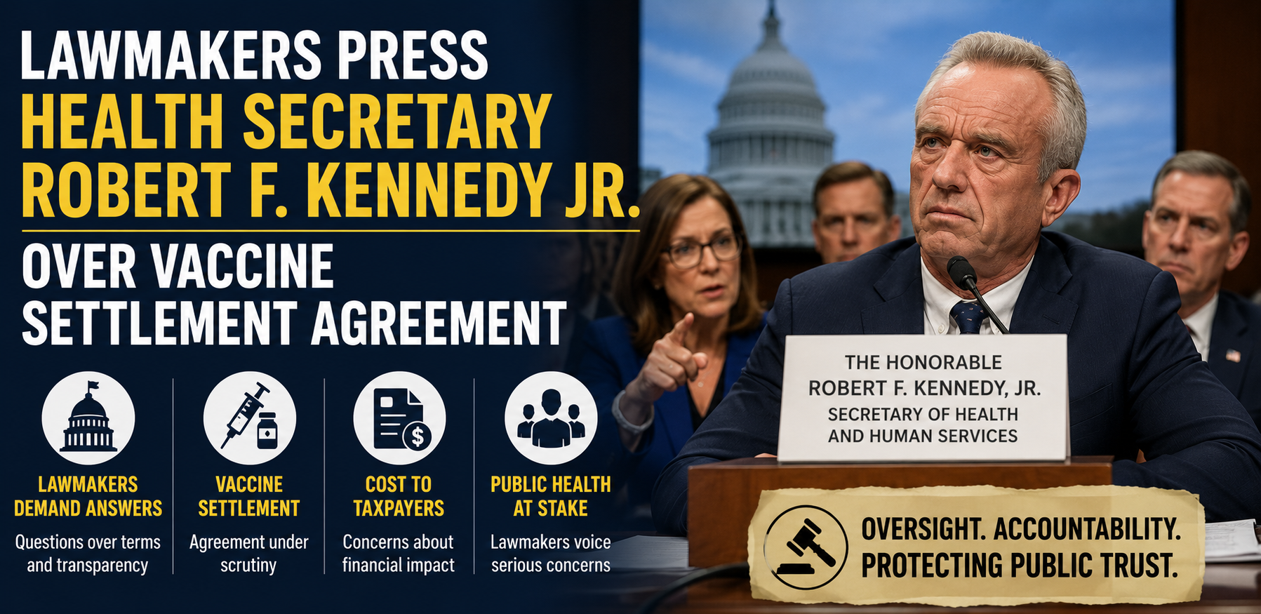 Lawmakers Press Health Secretary Robert F. Kennedy Jr. Over Vaccine Settlement Agreement