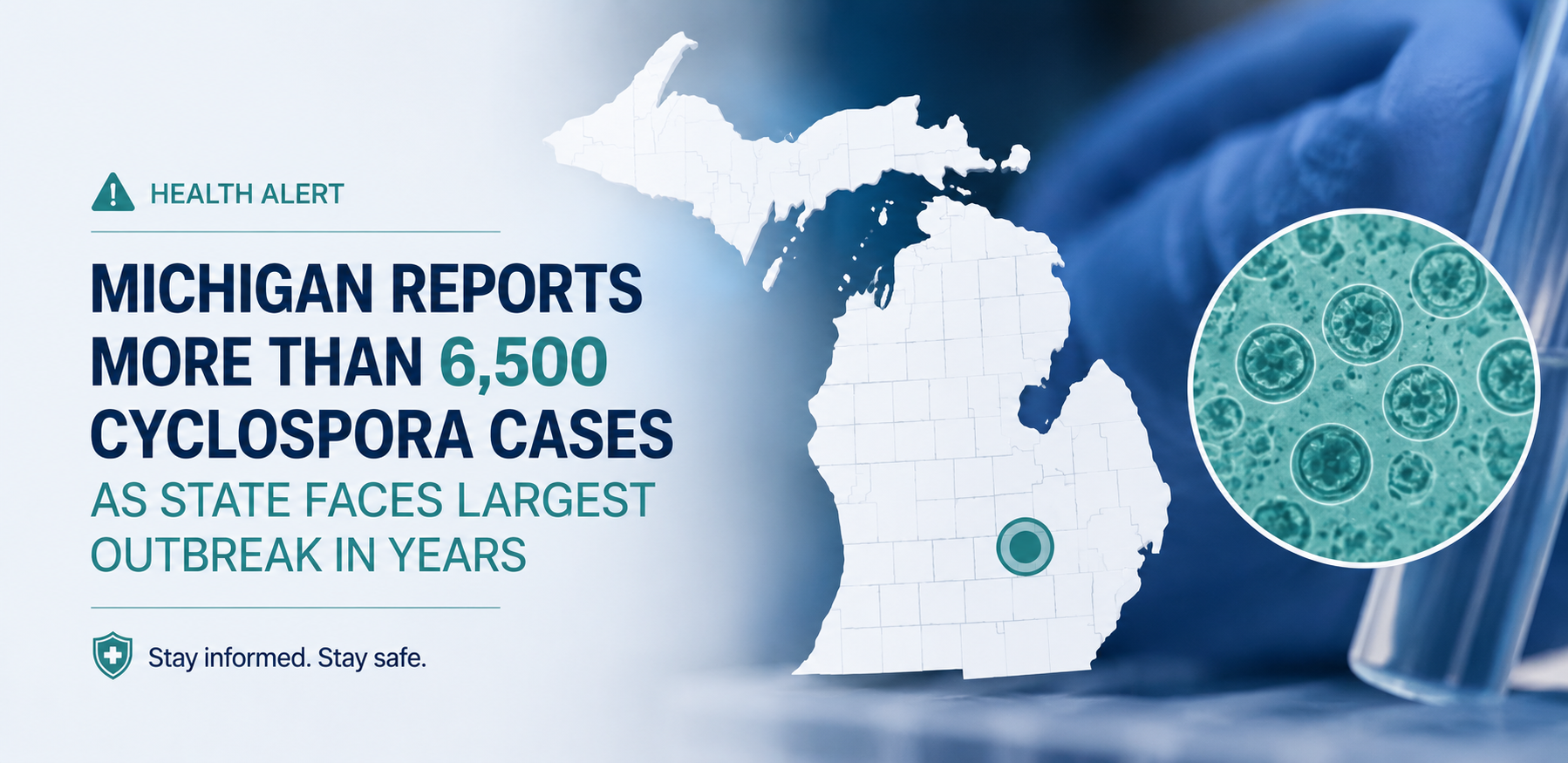 Michigan Reports More Than 6,500 Cyclospora Cases as State Faces Largest Outbreak in Years
