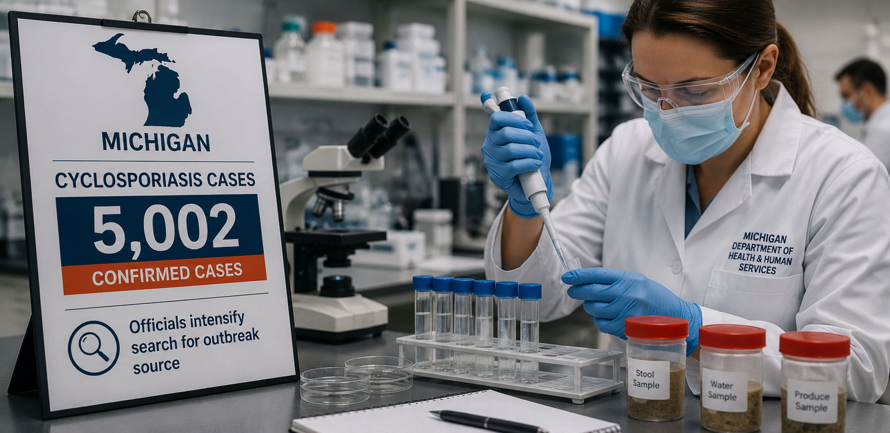 Michigan Reports 5,002 Cyclosporiasis Cases as Officials Intensify Search for Outbreak Source
