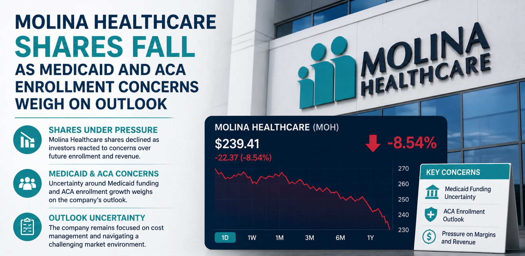 Molina Healthcare Shares Fall as Medicaid and ACA Enrollment Concerns Weigh on Outlook