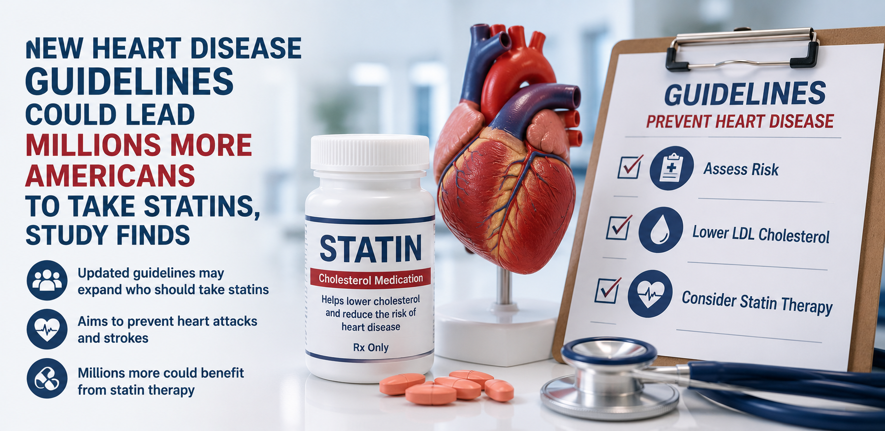 New Heart Disease Guidelines Could Lead Millions More Americans to Take Statins, Study Finds