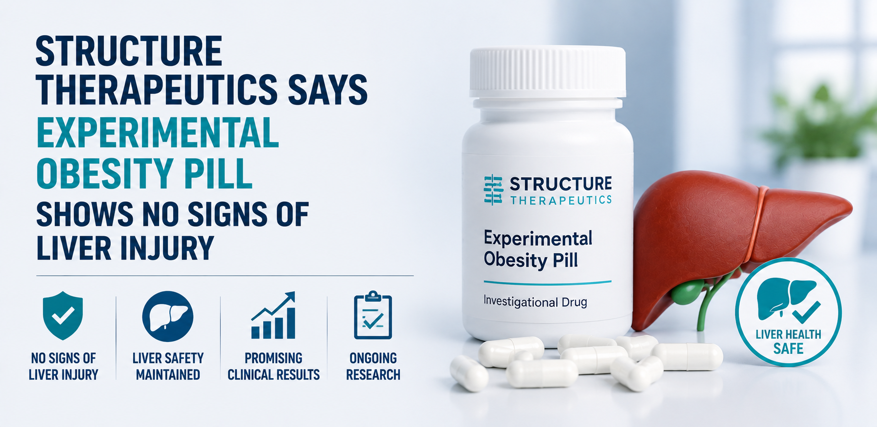 Structure Therapeutics Says Experimental Obesity Pill Shows No Signs of Liver Injury