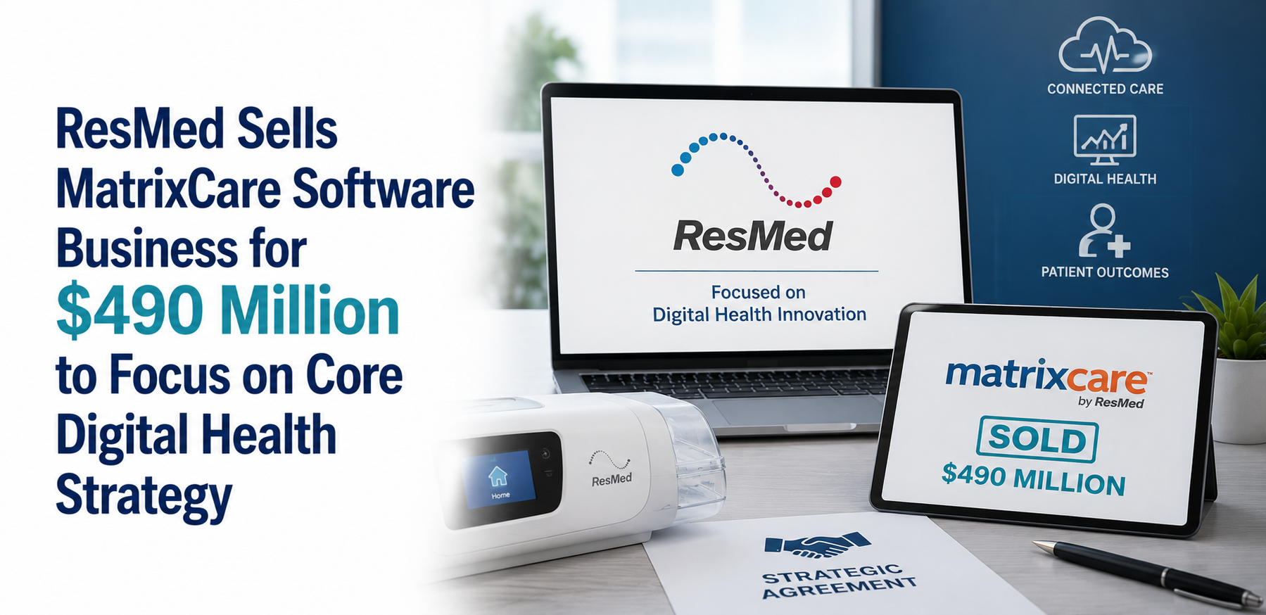 ResMed Sells MatrixCare Software Business for $490 Million to Focus on Core Digital Health Strategy