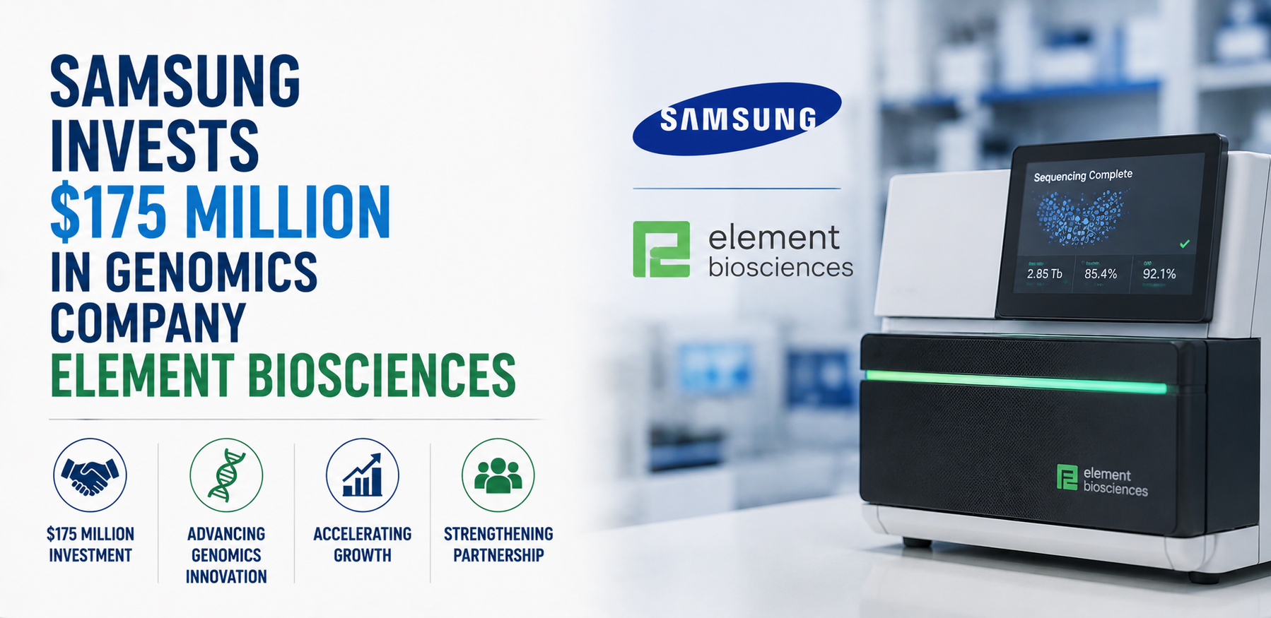 Samsung Invests $175 Million in Genomics Company Element Biosciences
