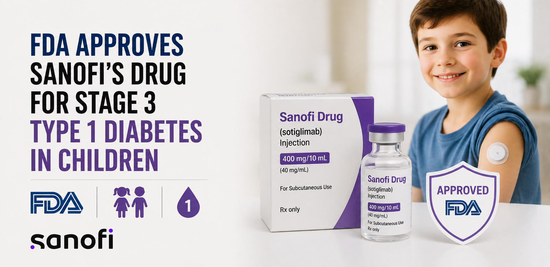 FDA Approves Sanofi's Drug for Stage 3 Type 1 Diabetes in Children