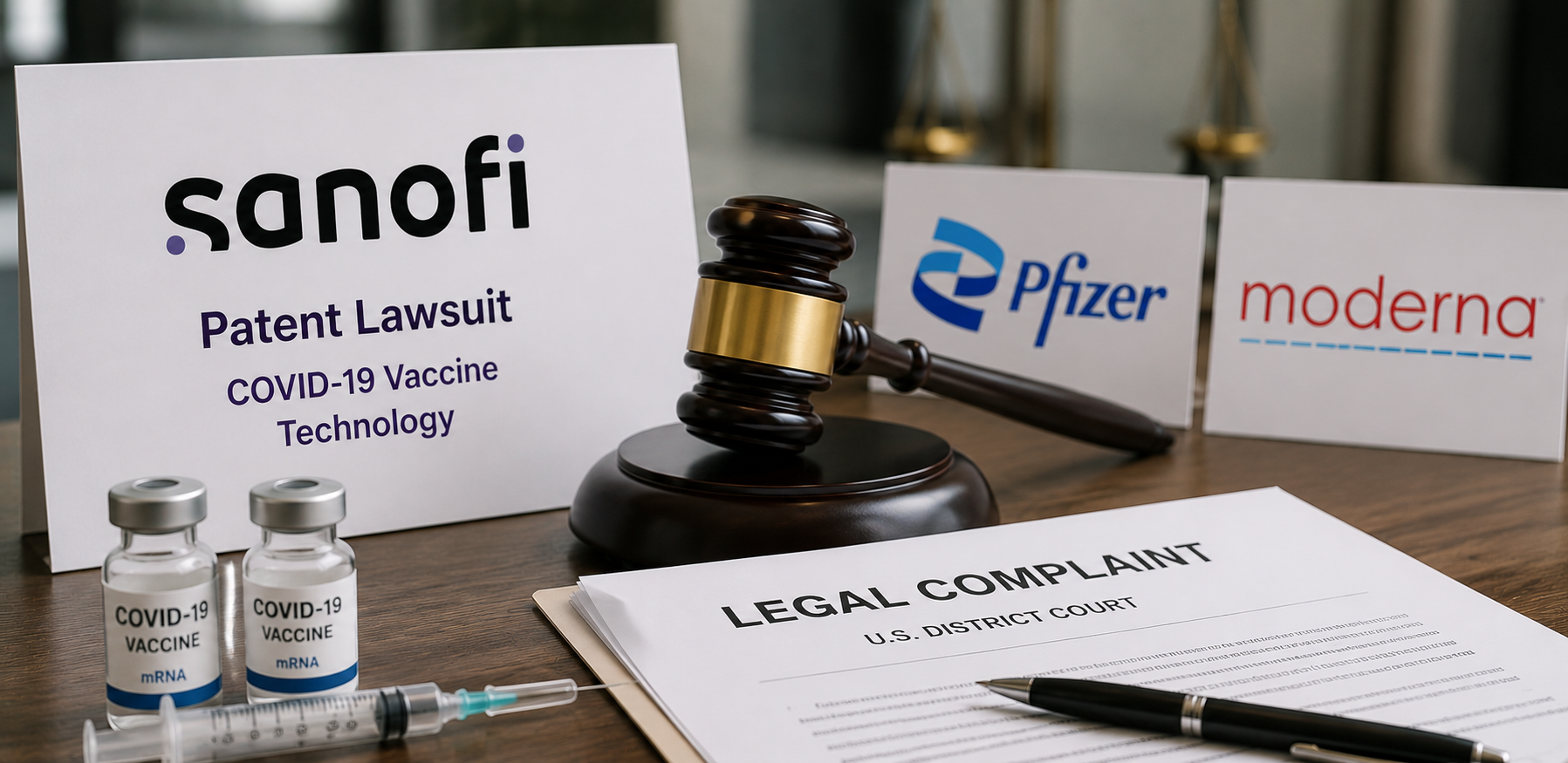 Sanofi Sues Pfizer and Moderna Over COVID-19 Vaccine Technology Patents