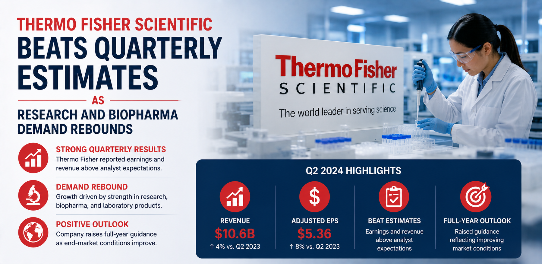 Thermo Fisher Scientific Beats Quarterly Estimates as Research and Biopharma Demand Rebounds