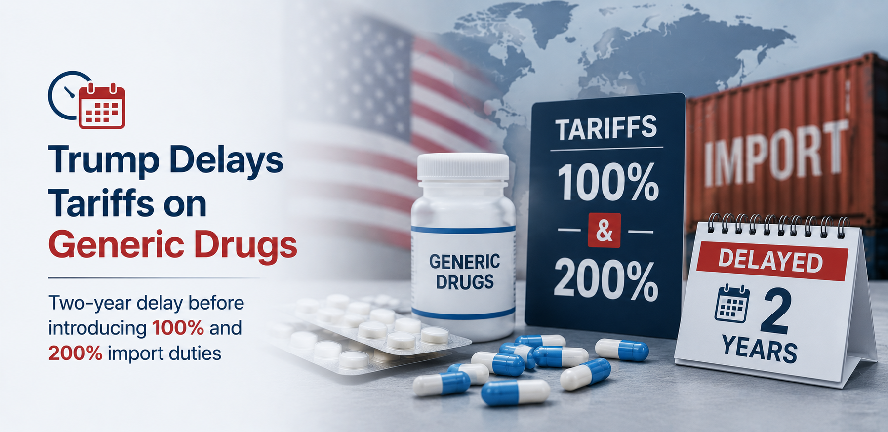 Trump Delays Tariffs on Generic Drugs for Two Years Before Introducing 100% and 200% Import Duties