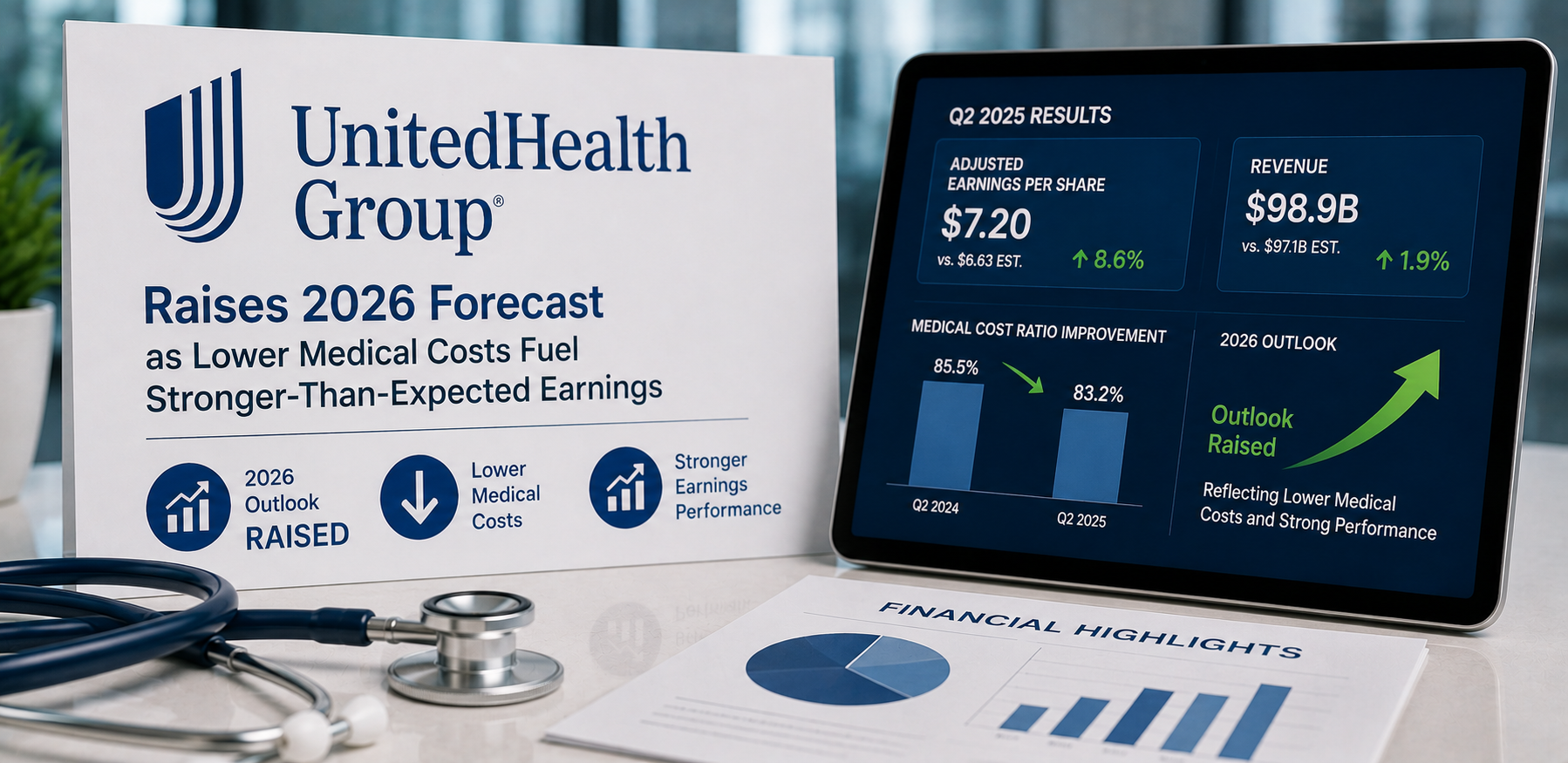 UnitedHealth Raises 2026 Forecast as Lower Medical Costs Fuel Stronger-Than-Expected Earnings