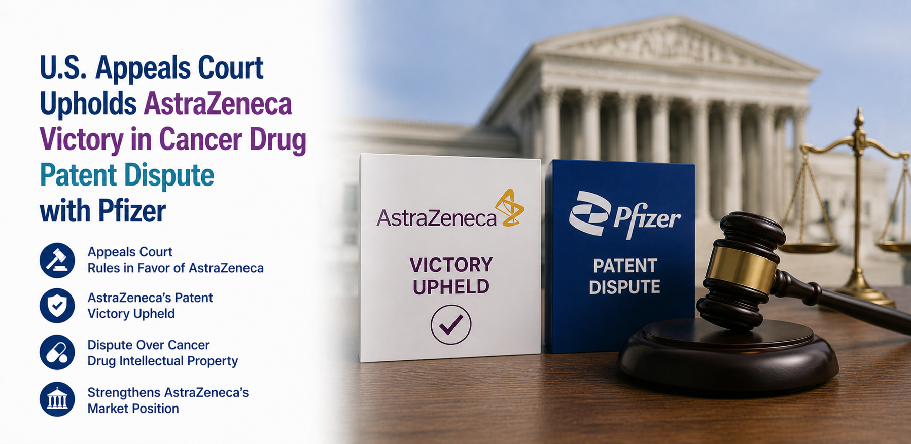 U.S. Appeals Court Upholds AstraZeneca Victory in Cancer Drug Patent Dispute with Pfizer
