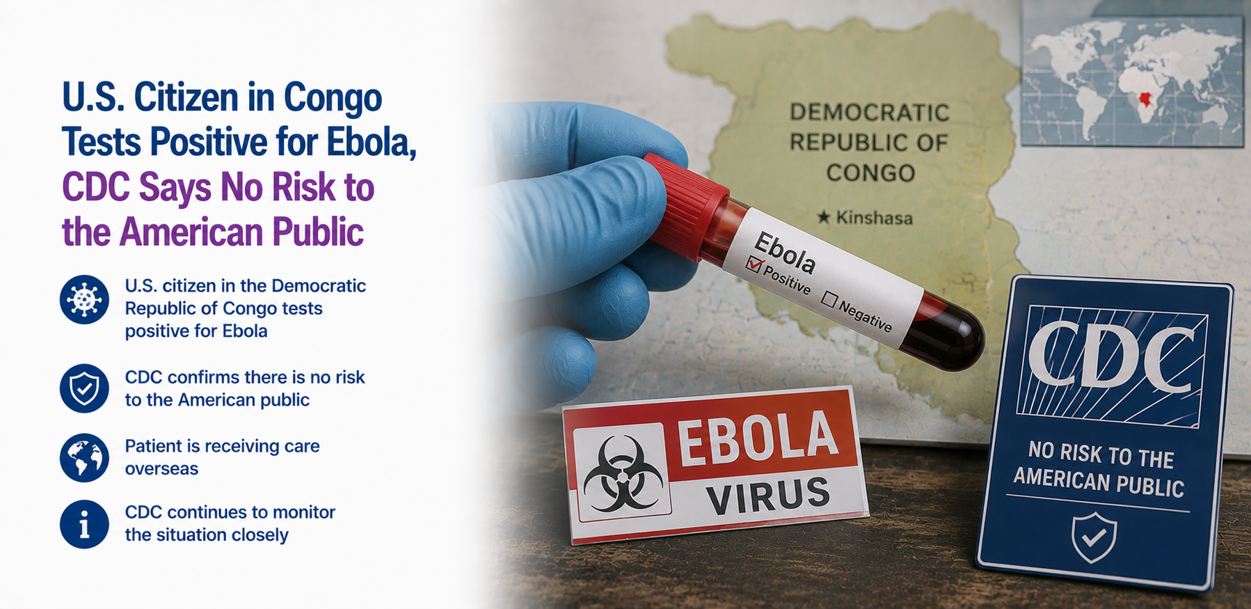 U.S. Citizen in Congo Tests Positive for Ebola, CDC Says No Risk to the American Public