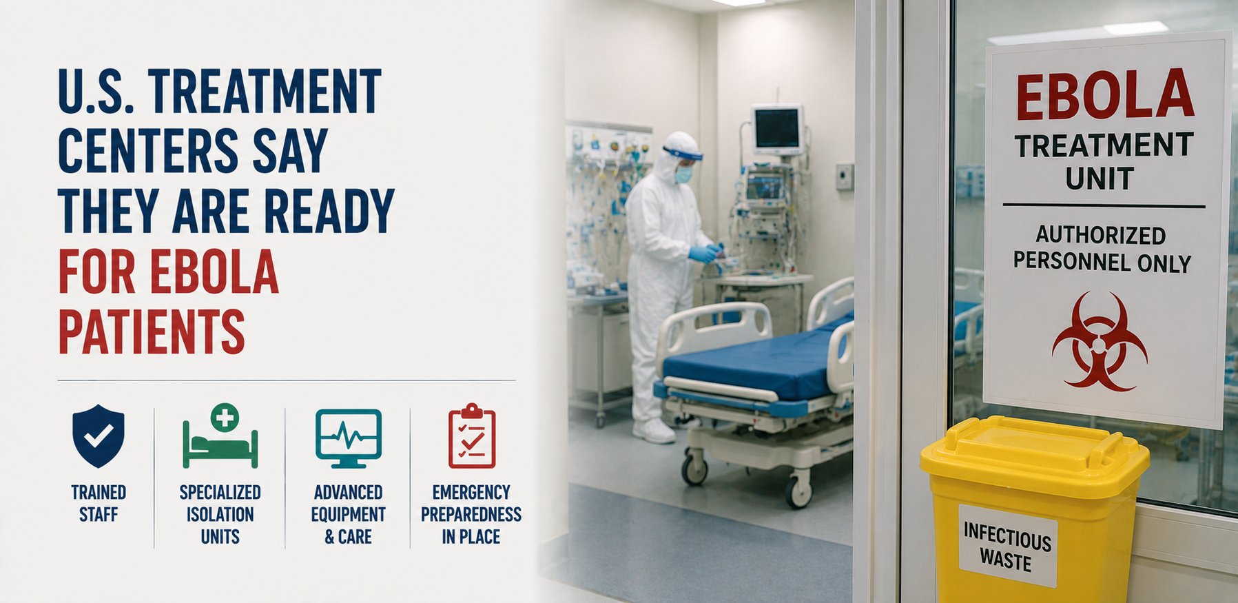 U.S. Treatment Centers Say They Are Ready for Ebola Patients