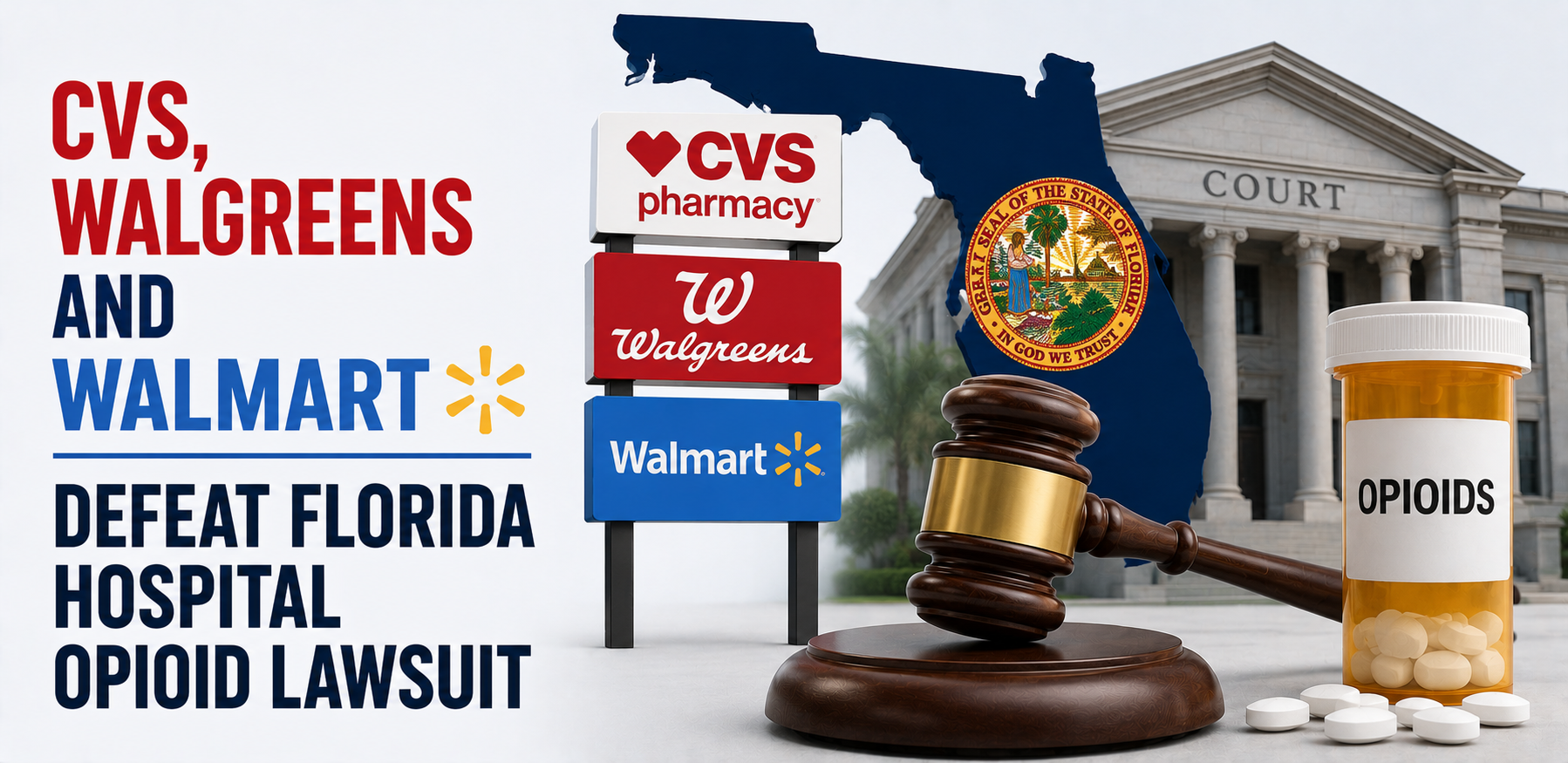 CVS, Walgreens and Walmart Defeat Florida Hospital Opioid Lawsuit